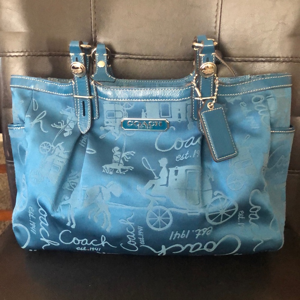 Blue Coach purse